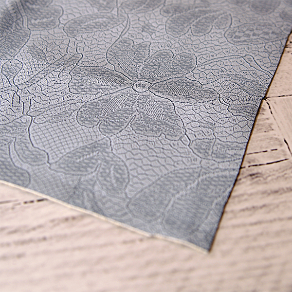 Кожзам корейский, отрез 35 х 50 см, цвет голубое кружево