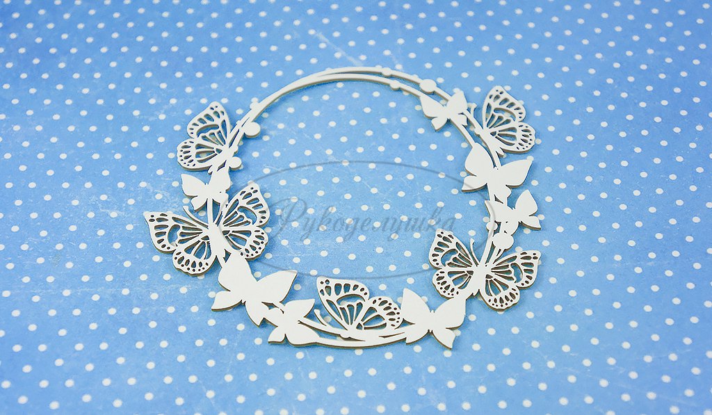 Вырубка из чипборда Рукоделушка "Рамка 62-1 (круглая)"