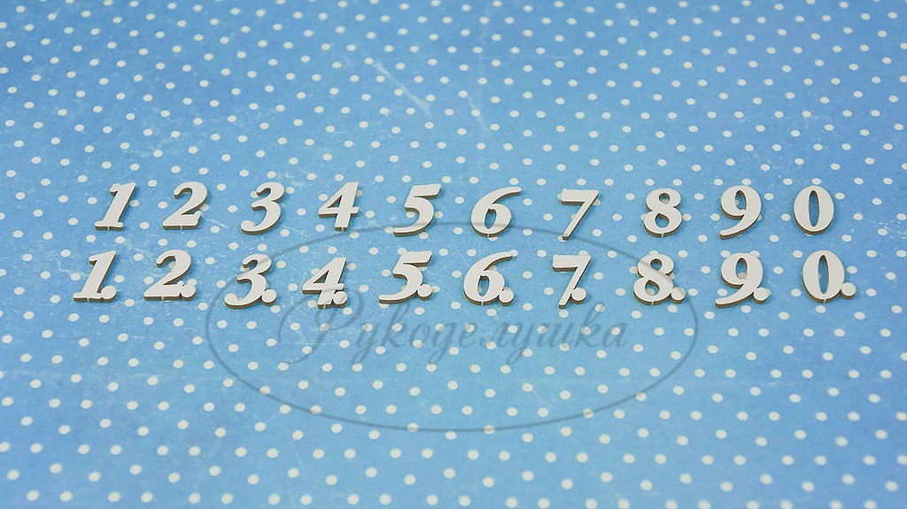 Вырубка из чипборда Рукоделушка "Цифры 1А"