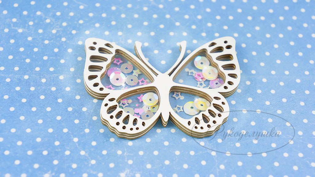 Шейкер из чипборда Рукоделушка "Бабочка"