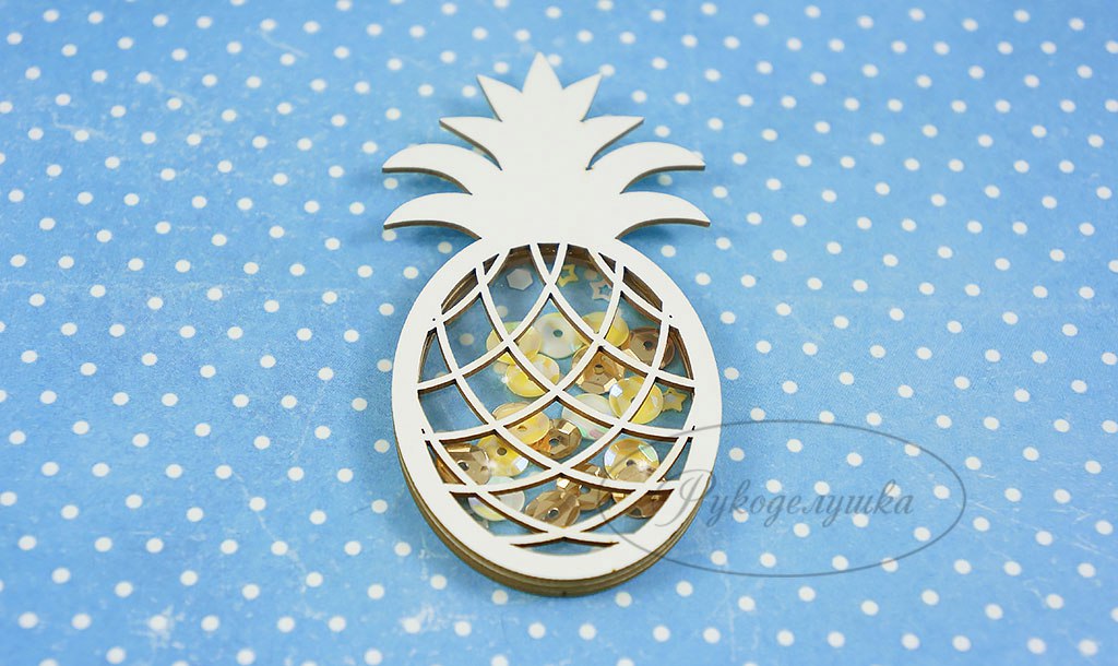 Шейкер из чипборда Рукоделушка "Ананас"