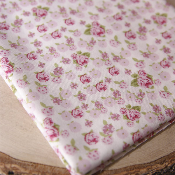 Ткань лоскутная 50 х 55 см "High tea", розовые цветочки