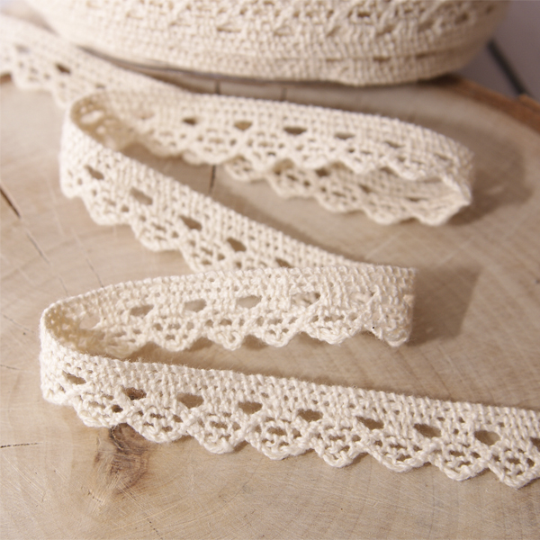 Кружево вязное 1,5 см, цвет кремовый (068593)