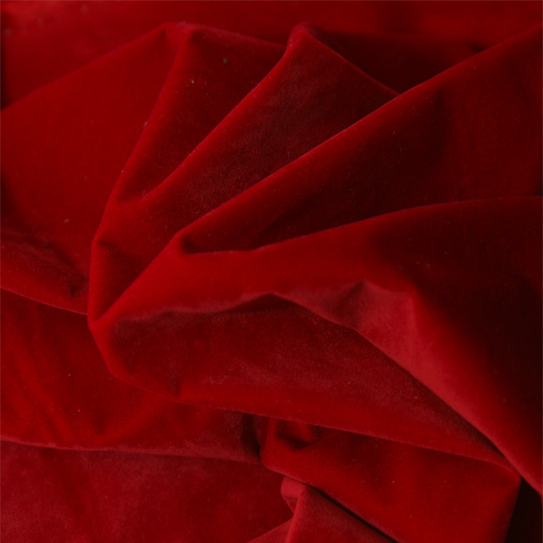 Отрез бархата 50 х 55 см, цвет красный