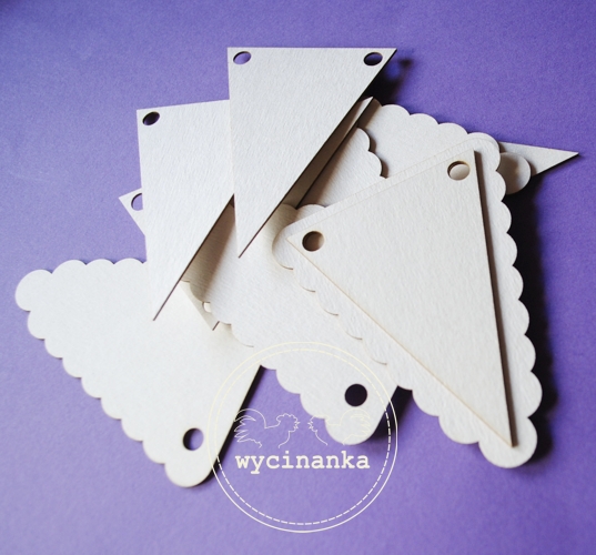 Вырубные элементы из чипборда "Гирлянда-флажки 4"(91)