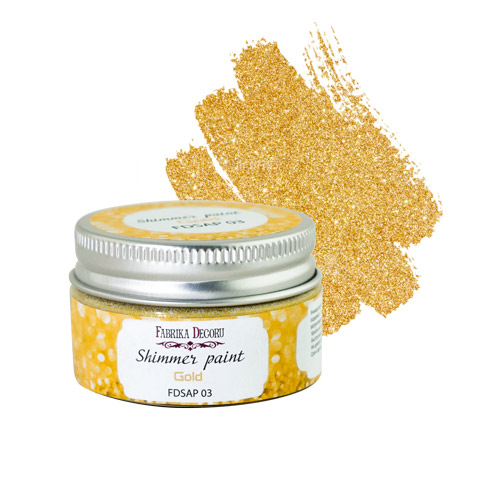 Краска с глиттером Фабрика Декору "Shimmer paint", цвет Золото
