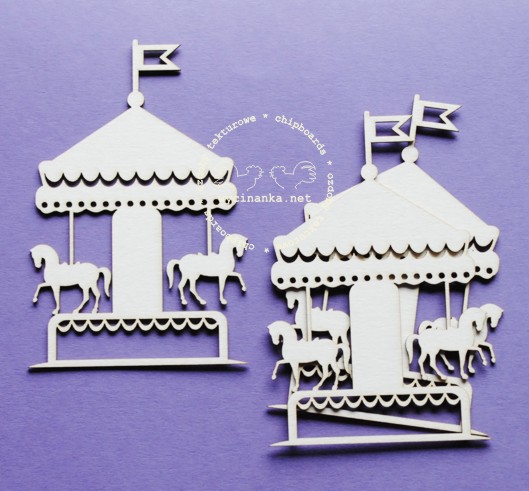 Вырубные элементы из чипборда "Карусель" 3 шт (112)