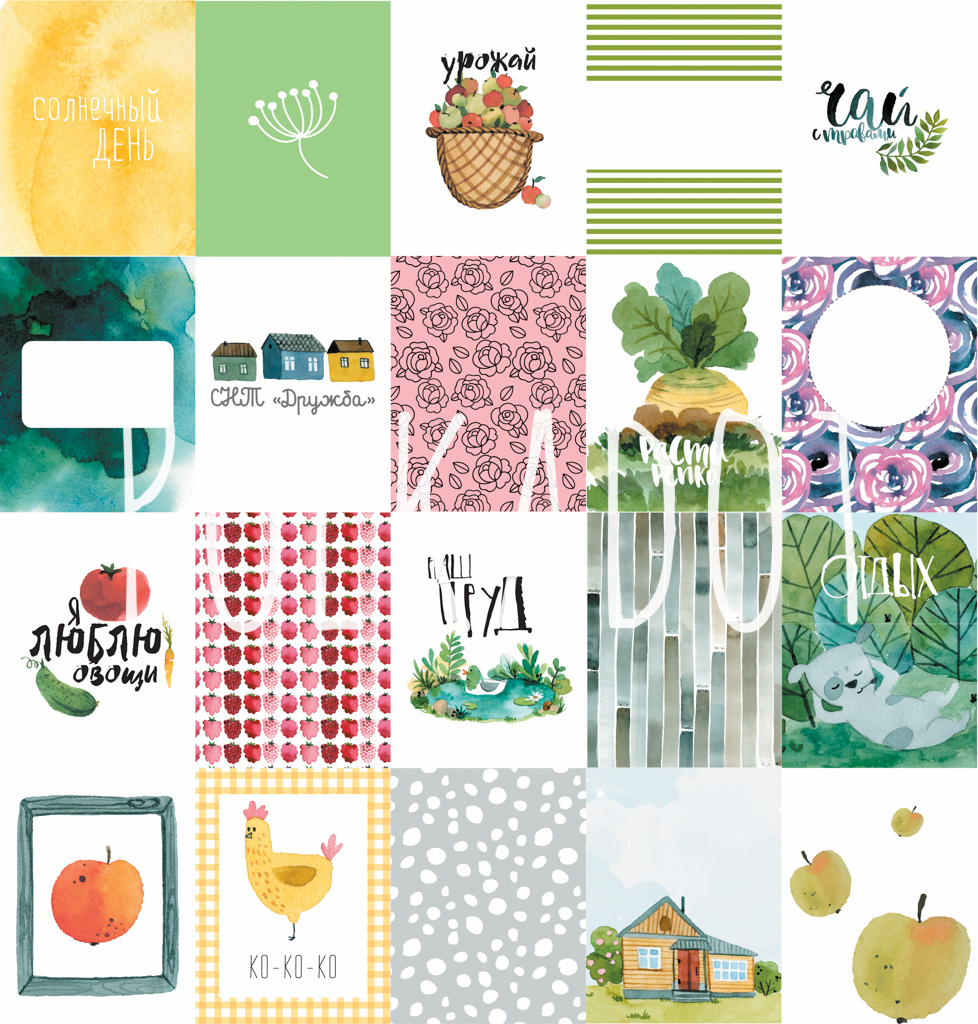 Набор карточек Polkadot "Лето на даче"