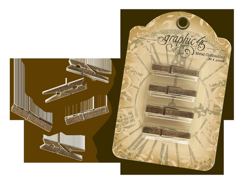 Набор металлических прищепок Graphic 45