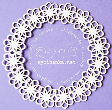 Вырубные элементы из чипборда "Кружевная рамка" (159)