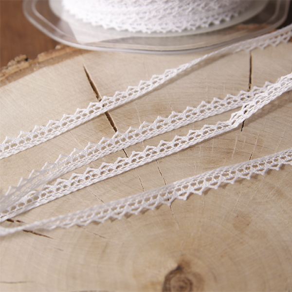 Кружево вязаное Hobby&You 6 мм, цвет белый