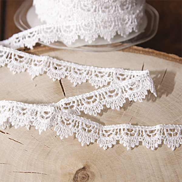 Гипюр 1,5 см "Фонтан", цвет белый