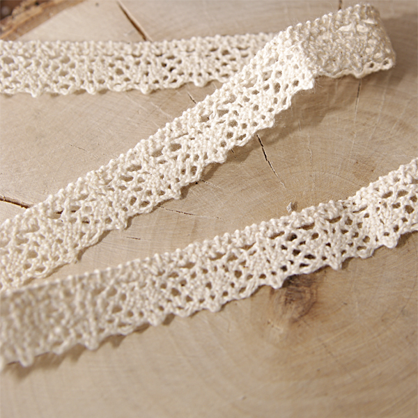Кружево вязаное 15 мм, цвет кремовый (069743)