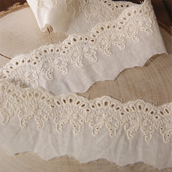 Шитьё хлопковое 5 см, цвет винтажный кремовый