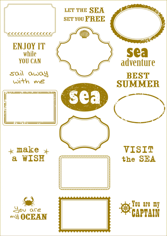 Пластик для декора BeeShabby "SEA adventure - frames"