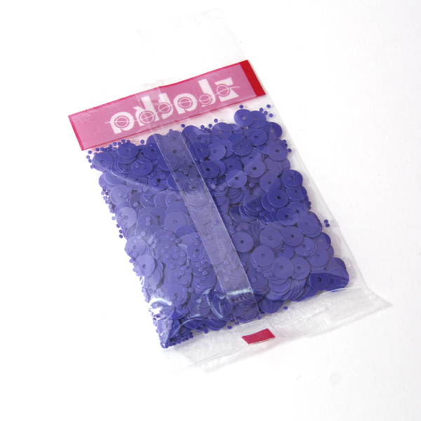 Пайетки Zlatka плоские 6 мм "Сине-фиолетовый"