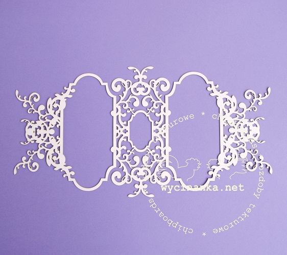 Вырубные элементы из чипборда "Лувр", двойная рамка (8)