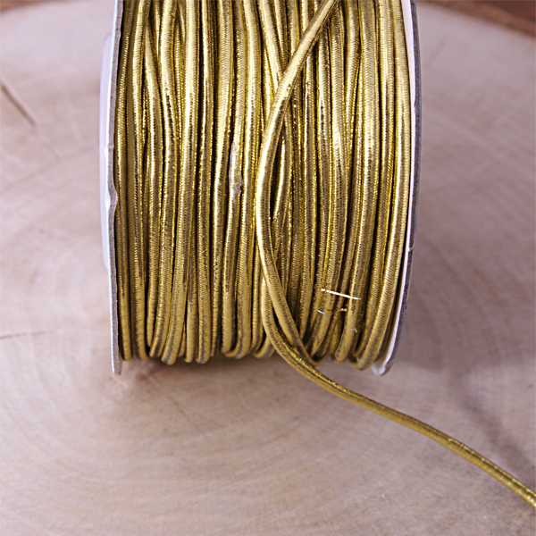 Резинка для блокнота круглая 2 мм, цвет золотой