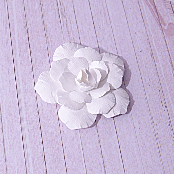 Цветочек бумажный 5 см "Татьянина клумба", цвет белый