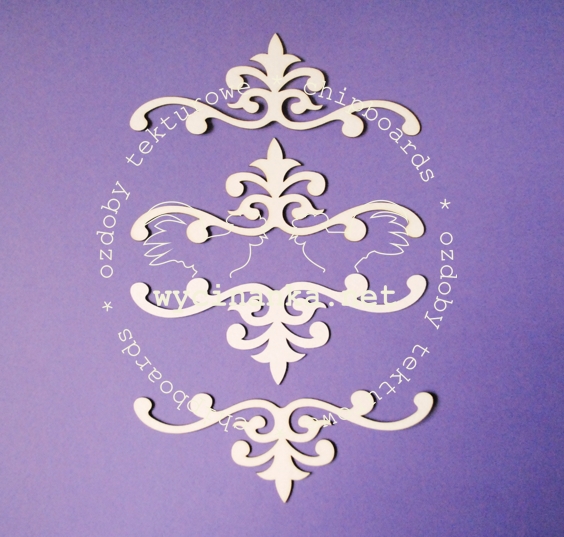 Вырубные элементы из чипборда "Лувр", декор (189)