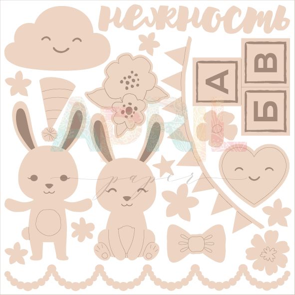 Чипборд APRIL paper "Детские мечты (девочки)"