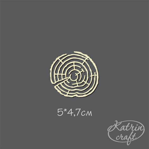 Чипборд "Спил дерева маленький"