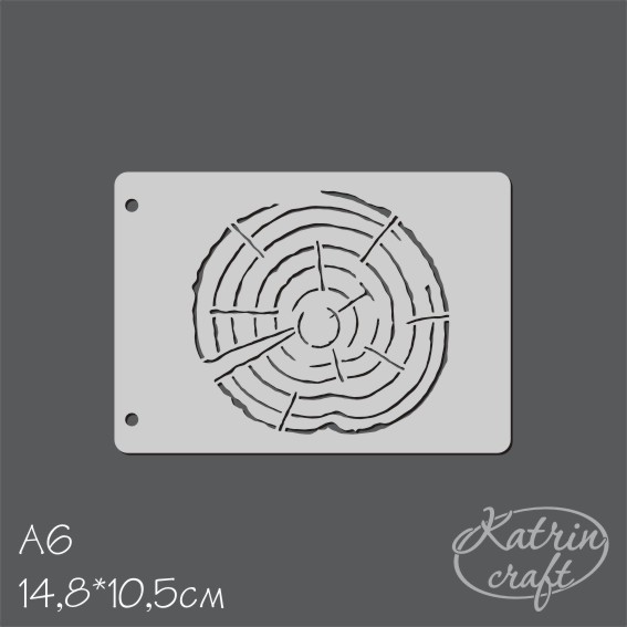 Трафарет Katrin craft А6 "Спил дерева"