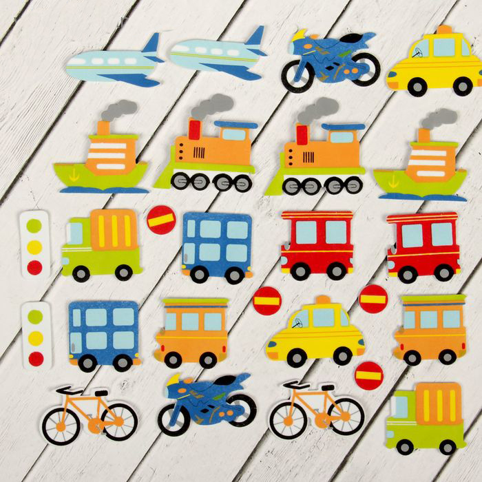 Наклейки из фоамирана "Транспорт"