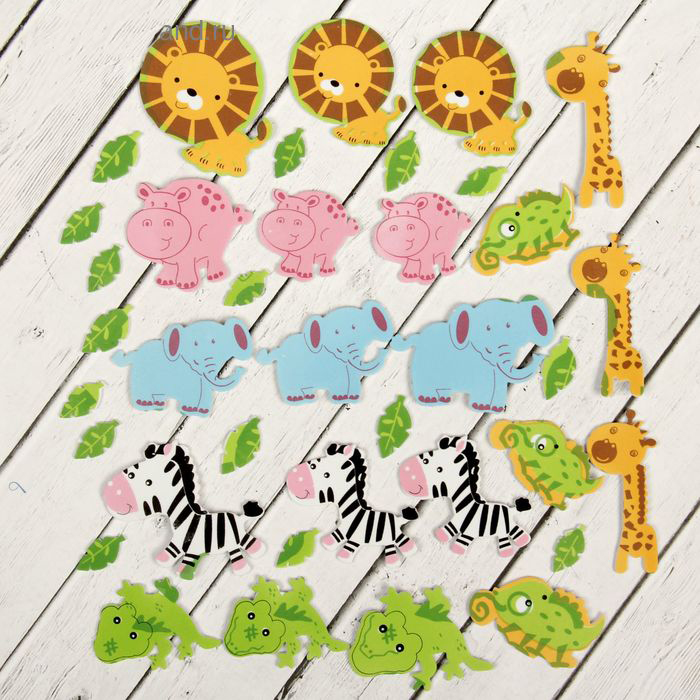 Наклейки из фоамирана "Зверушки"