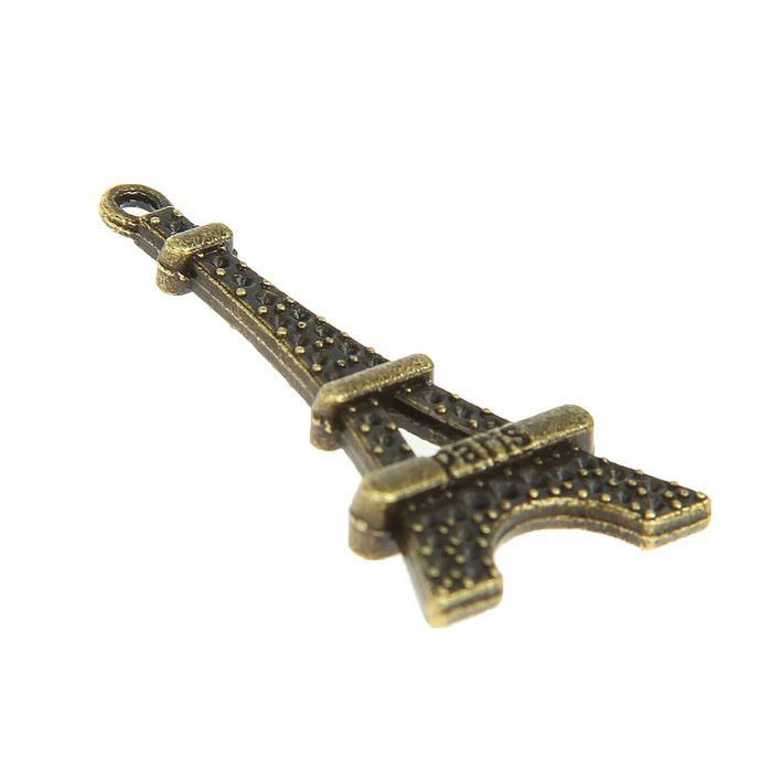 Подвеска "Эйфелева башня Paris". Цвет античный бронзовый