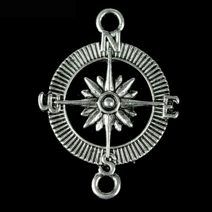 Подвеска "Компас". Цвет серебряный (565)