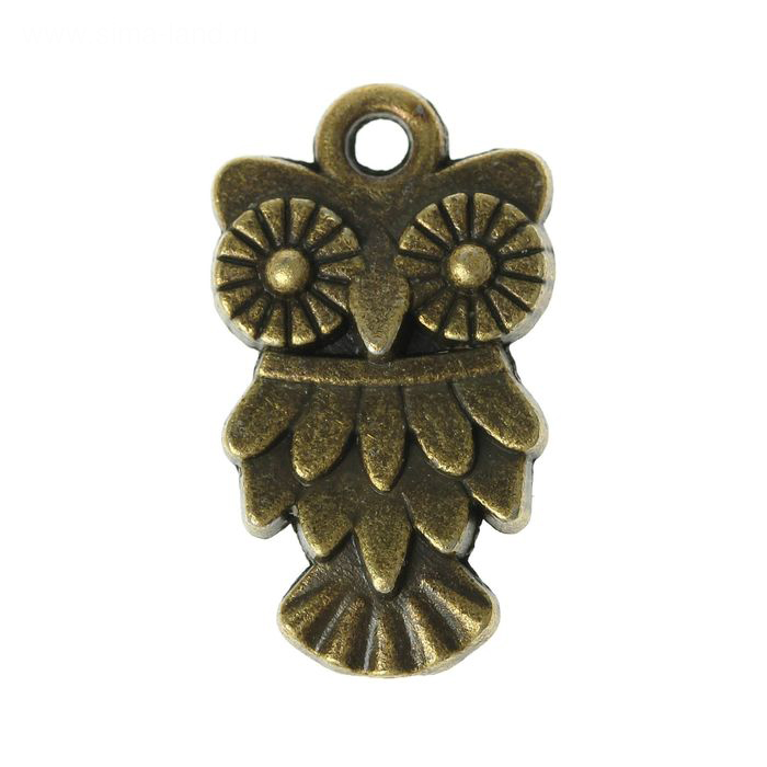 Подвеска "Совёнок". Цвет античный бронзовый (566)