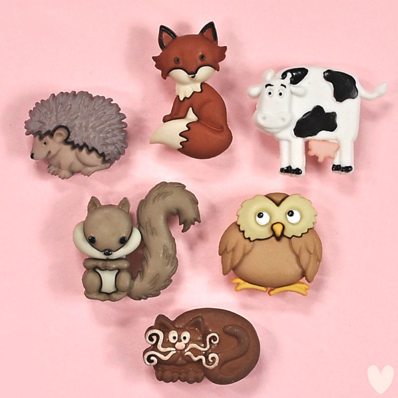 Набор пуговиц Dress It Up "Лесные Друзья"