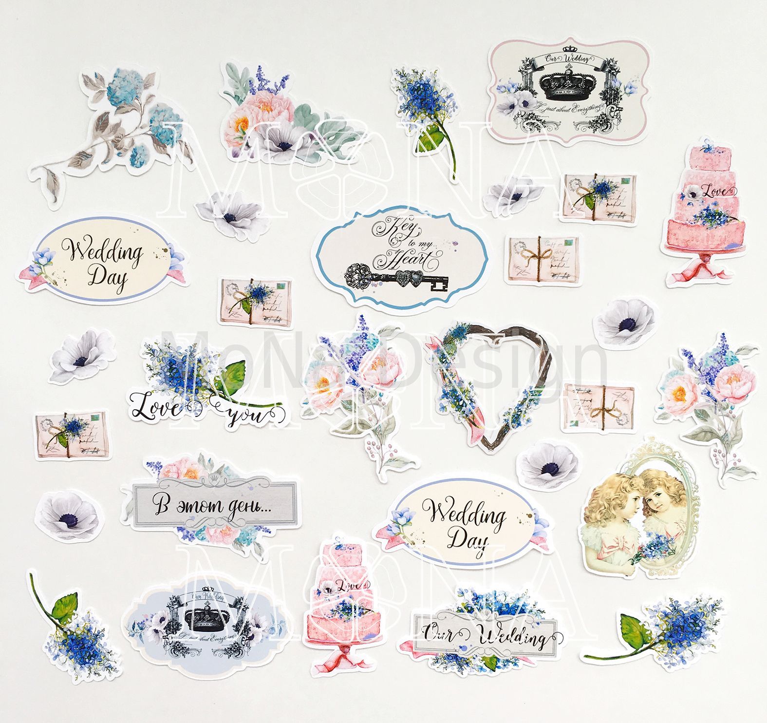 Набор картонной вырубки MONAdesign "Свадебная история"