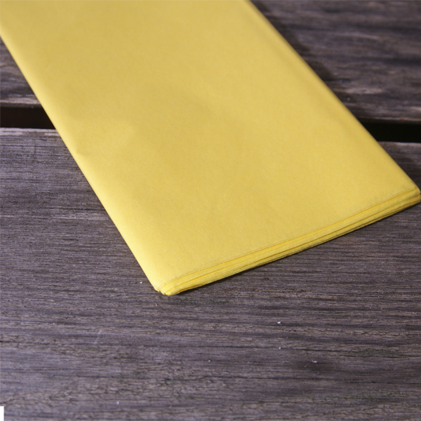 Бумага тишью, 10 листов, цвет жёлтый