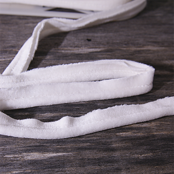 Лента для каптала 15 мм "Пушистик", цвет молочный белый