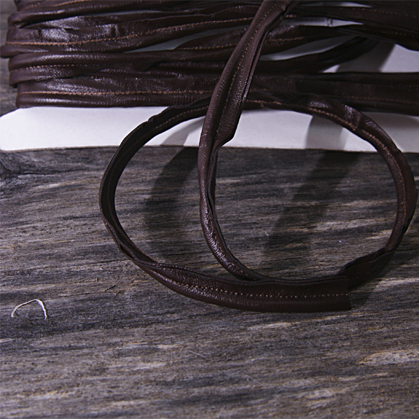 Лента для каптала 9 мм из кожзама, цвет коричневый