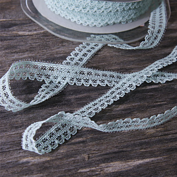 Кружево нейлоновое 1 см, цвет мятный
