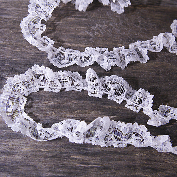 Тесьма "Рюши-юбочка 2 см", цвет белый