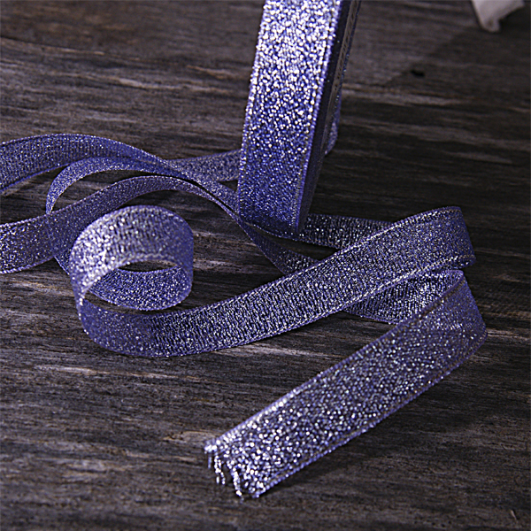 Лента металлизированная 12 мм, цвет сиреневый