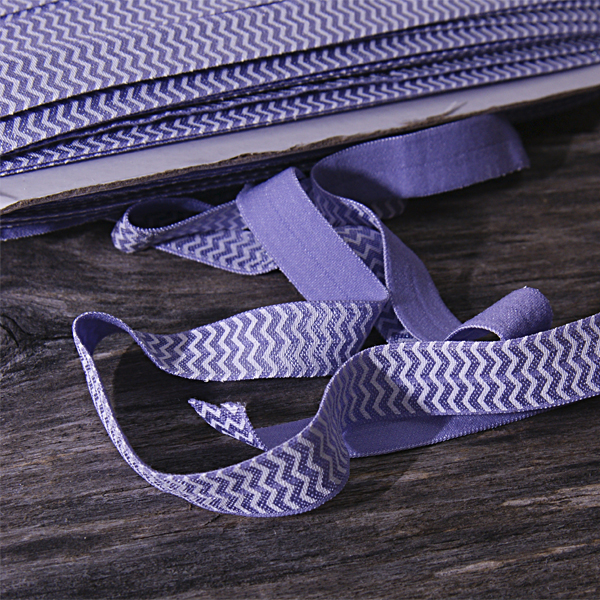 Резинка для блокнота 15 мм "Шеврон", цвет сиреневый