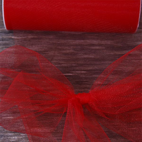 Тюль-сетка 15 см, цвет красный