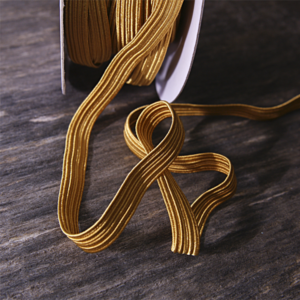 Резинка для блокнота 9 мм, цвет золотистый