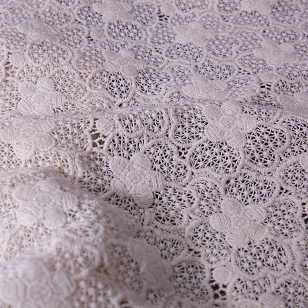 Кружево гипюрное винтажное 35 х 35 см "Цветы", цвет кремовый