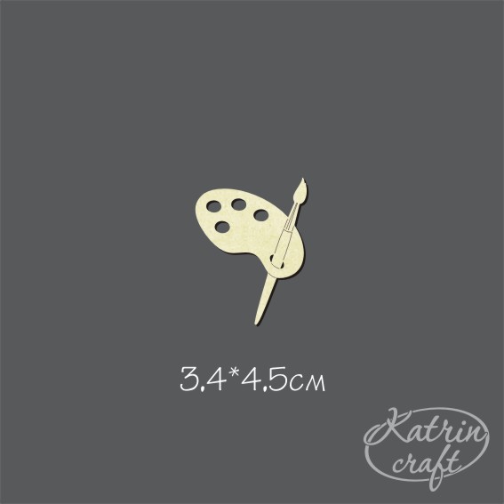 Чипборд "Палитра с кистью"