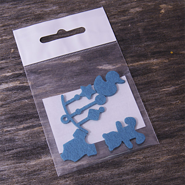 Вырубка из фетра "Набор Детский №2 подвеска", бирюзовый