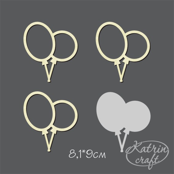 Чипборд "Шейкер Воздушные шарики"