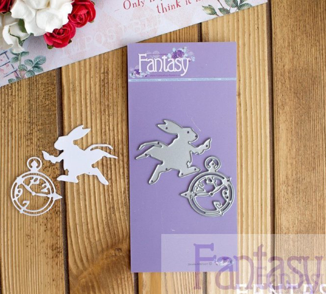Нож для вырубки Fantasy "Кролик + часы"