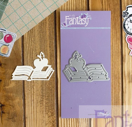 Ножи для вырубки Fantasy "Книга с яблоком"