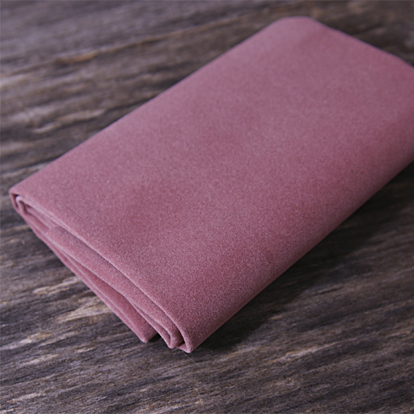 Искусственная замша, отрез 35 х 50 см, цвет ягодный щербет